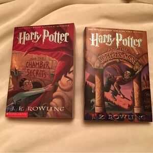 Scholastic Harry Potter Books - Red and Brown Covers